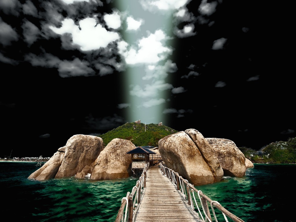 Light Beam Dark Sky Wallpaper