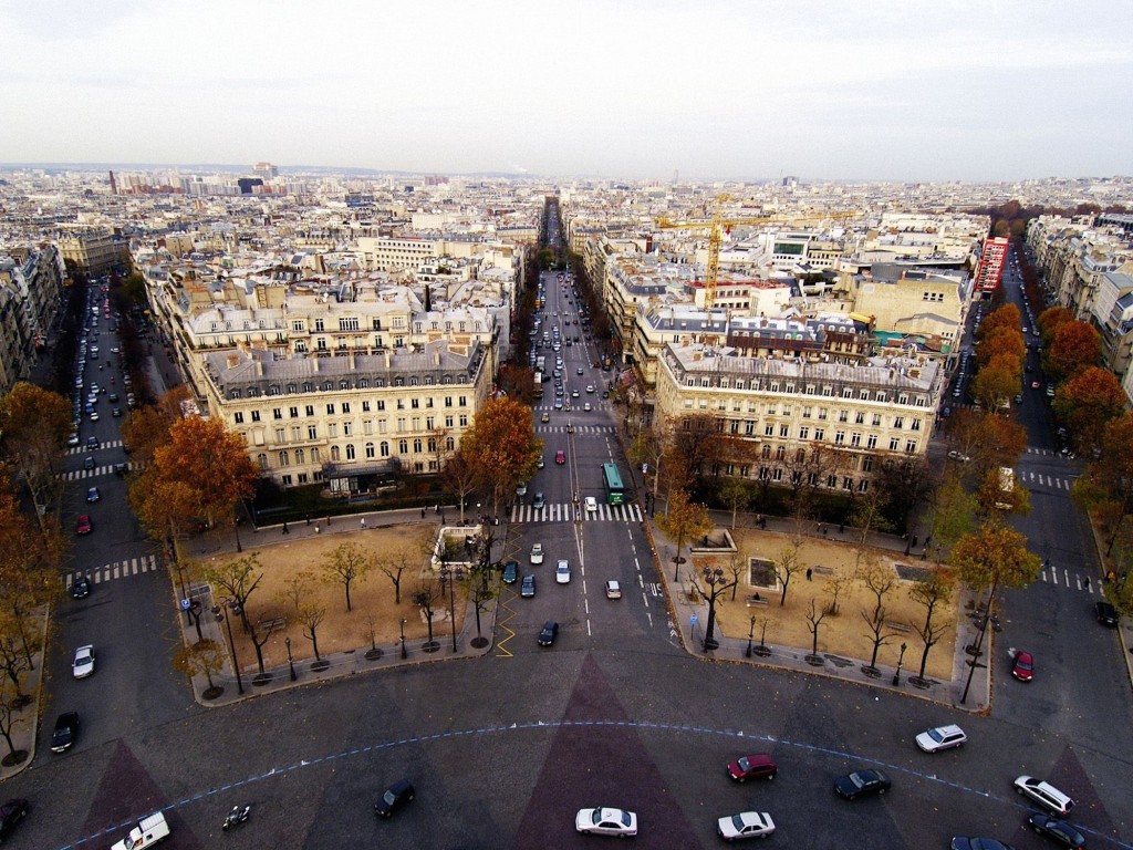 Place de l'Etoile Aerial View Paris France Wallpaper