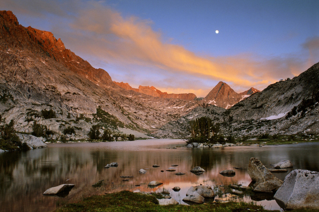 Sunset Over A Mountain Lake In The High Sierra