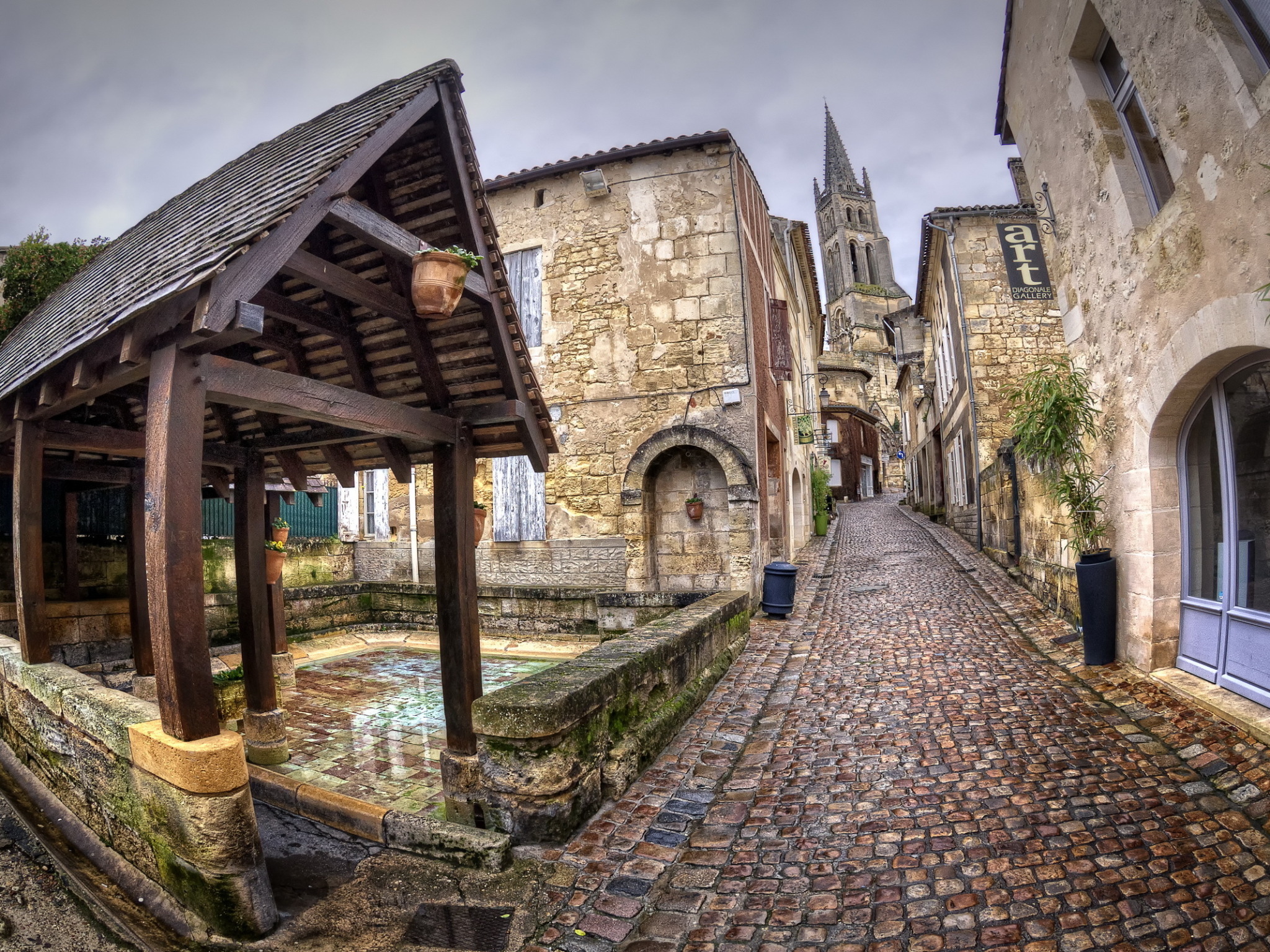 french-cobblestone-street-wallpaper