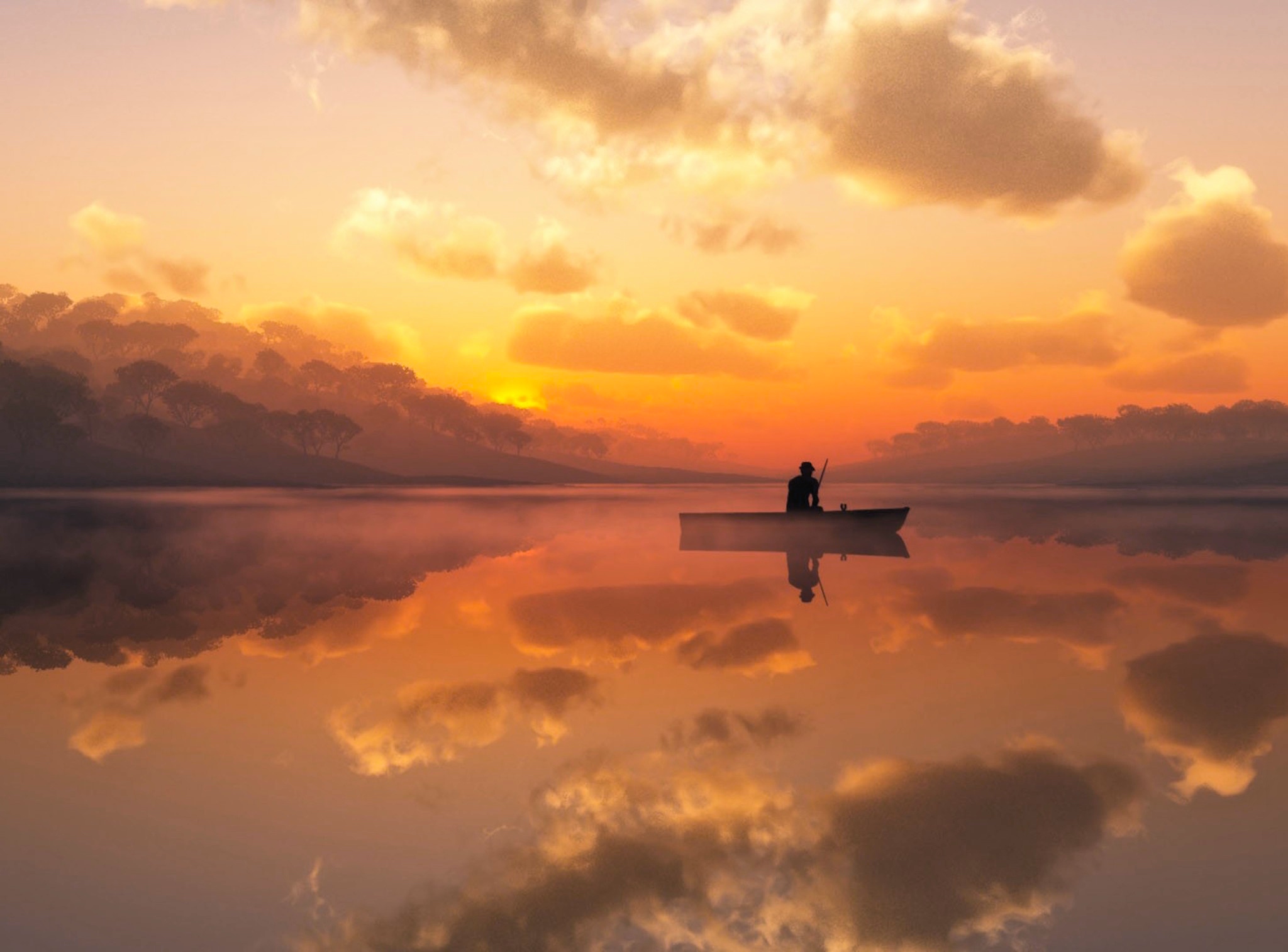 solitary-fisherman-wallpaper