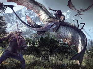 Witcher-3-Geralt Fighting Monster Wallpaper